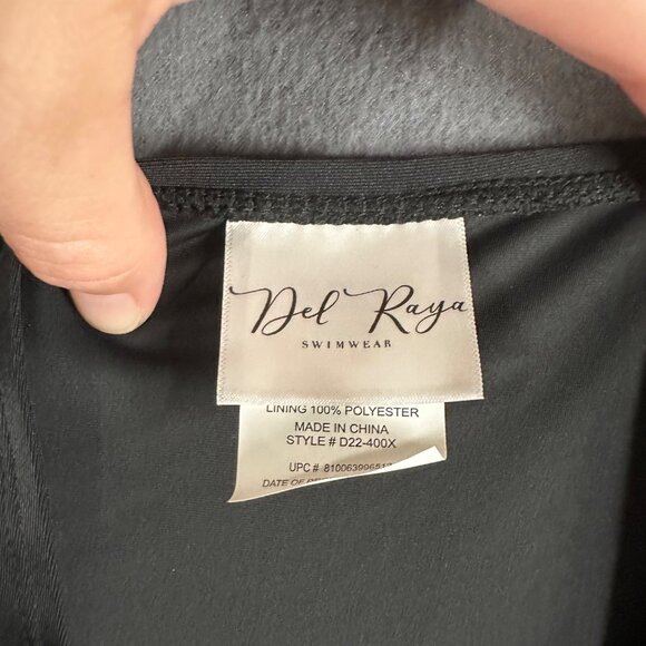 Del Raya Bikini Bottom Womens 24W Black Pull On Swim‎ Suit Bottoms 1 Piece NWT - Picture 4 of 10